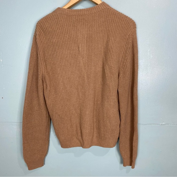 La Double J Knit Cardigan Embroidered Flowers Tan Sz L - Picture 6 of 7